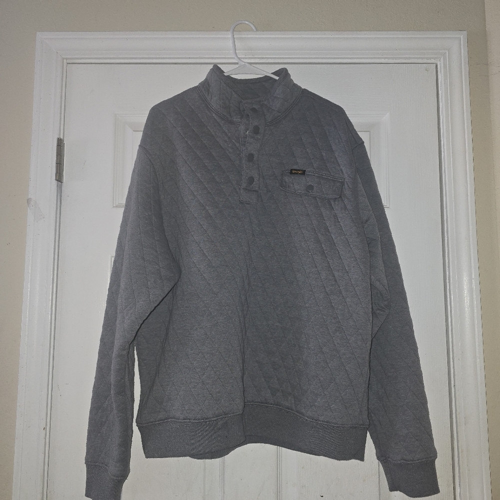 Wrangler Gray Quilted Pullover